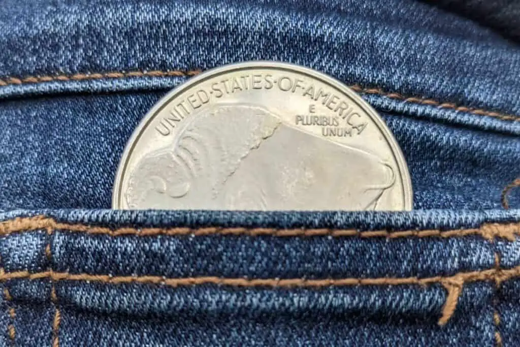 pocket piece buffalo silver