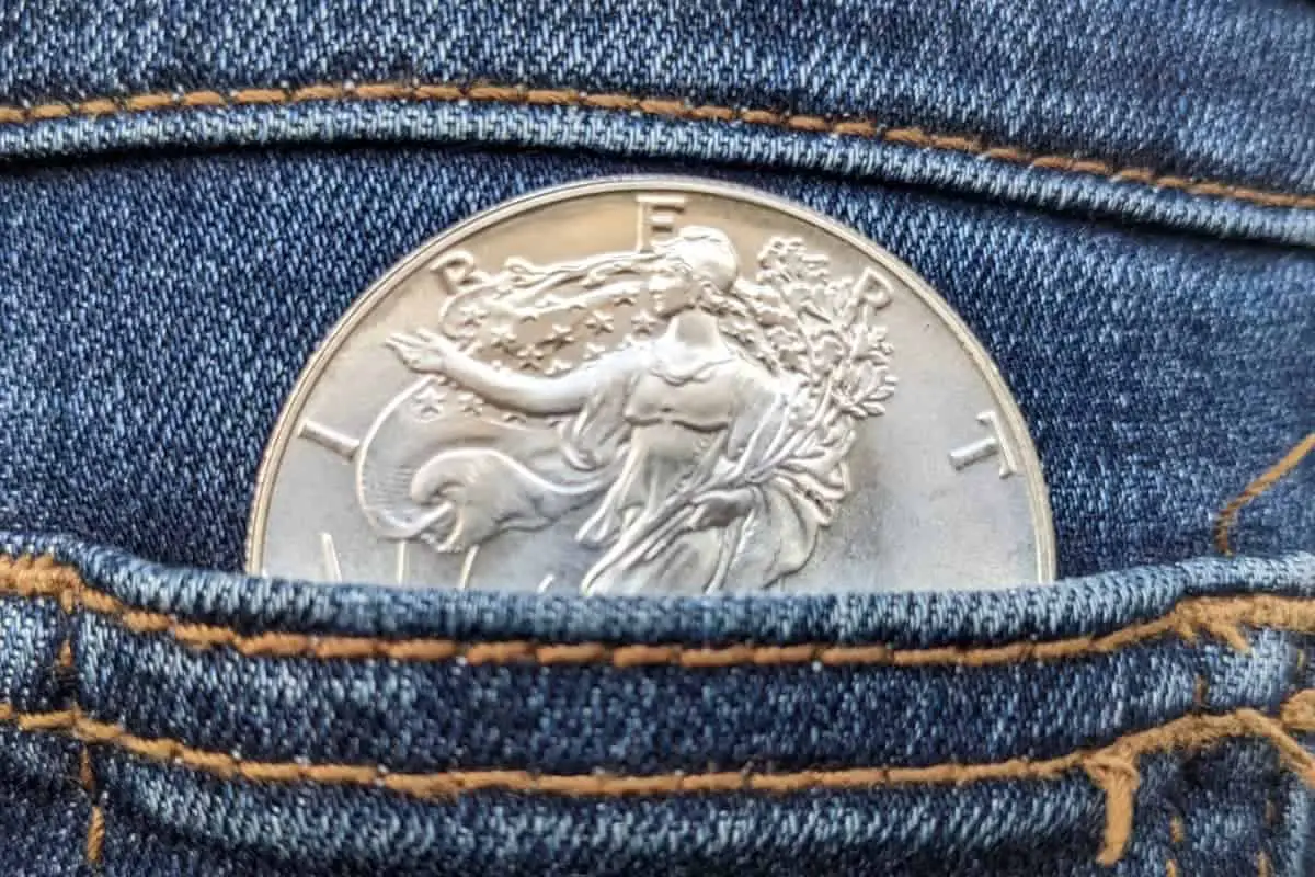 pocket piece eagle silver