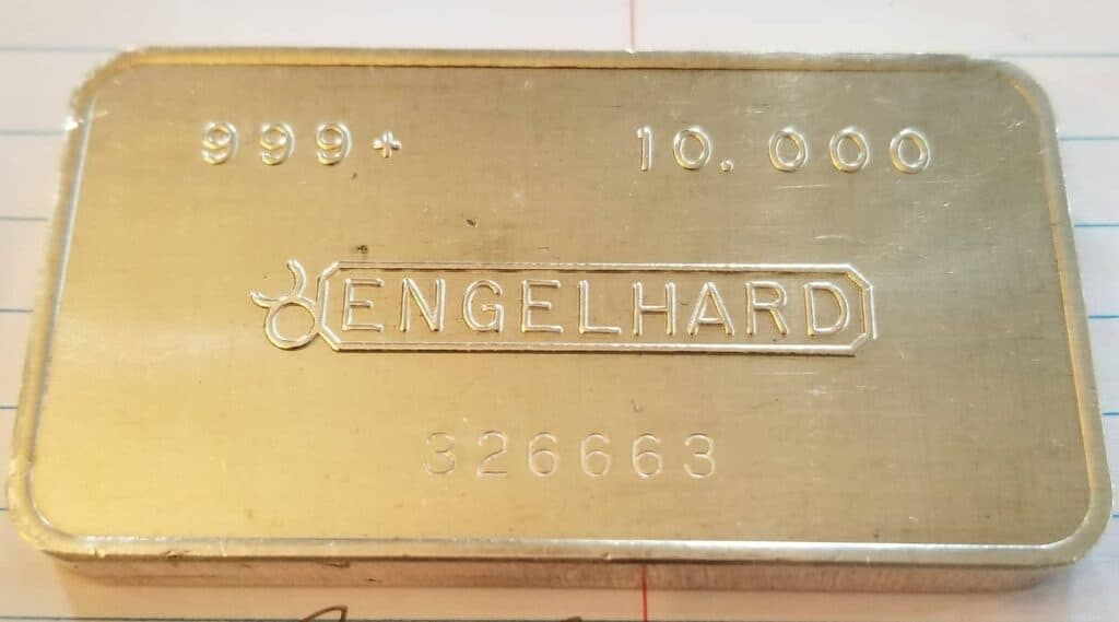 Engelhard silver bar
